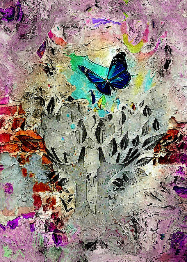 Urban butterfly vibes abstract Digital Art by Silver Pixie