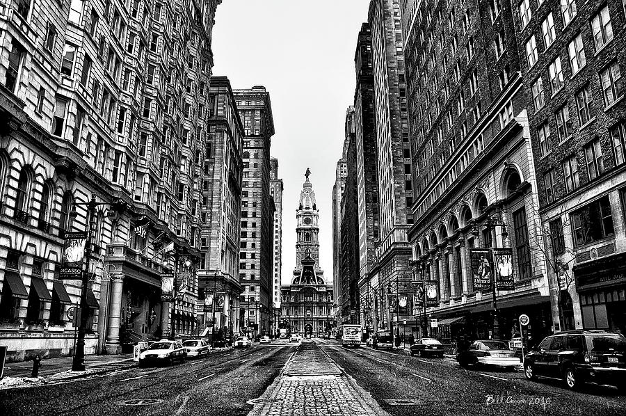 Urban Canyon - Philadelphia City Hall Photograph by Philadelphia Photography