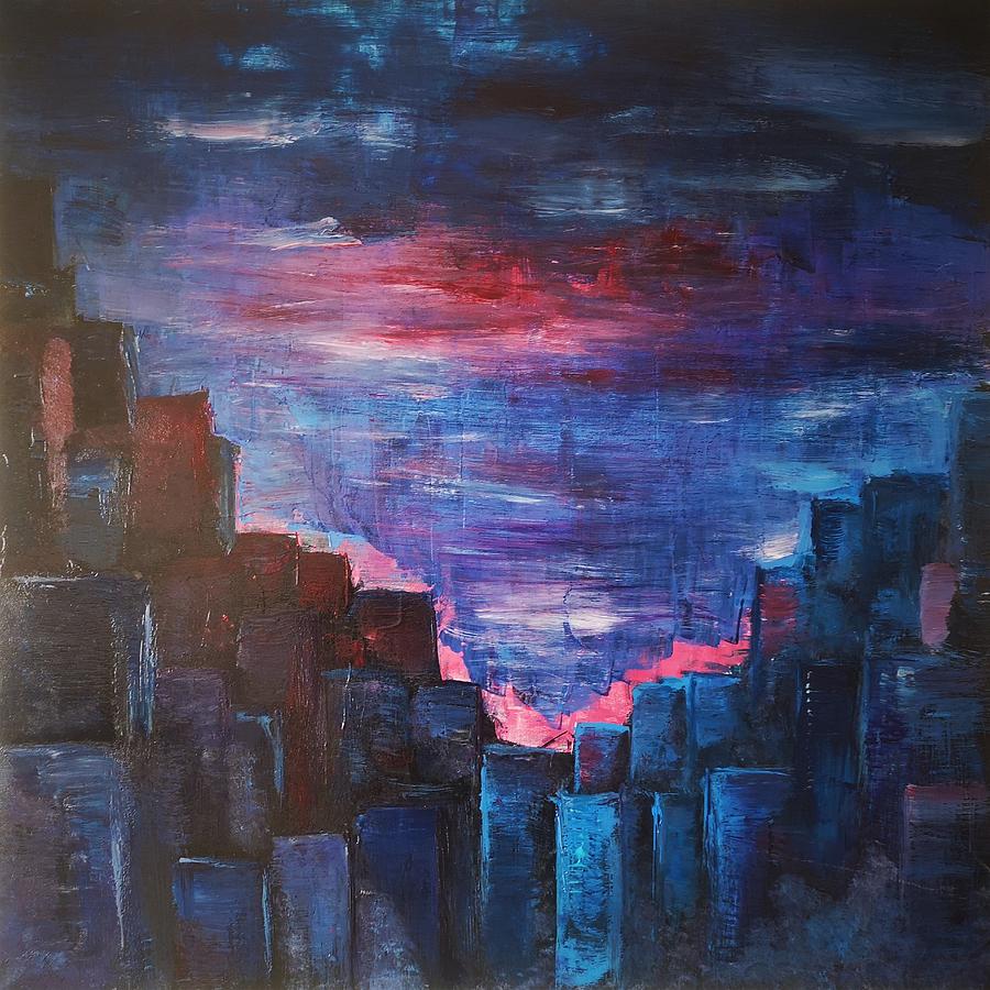 Urban Dawn Painting by Jarek Filipowicz