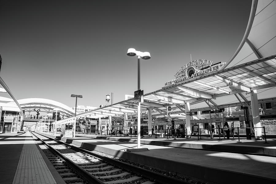 Urban Elegance At Denver's Historic Rail Hub - Monochrome Photograph by ...