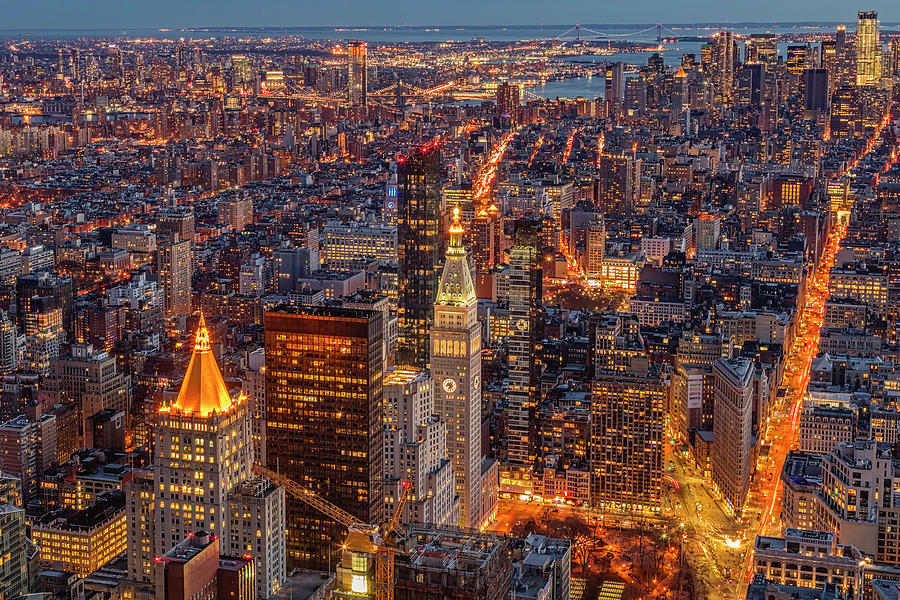 Urban New York City Aerial Photograph by Susan Candelario