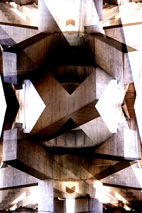 Abstract Digital Art - Urban temples 3 by Oscar Vago Abstract Digital Art - Urban temples 3 by Oscar Vago