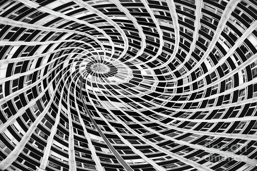 Architecture Photograph - Urban vertigo, abstract architecture vortex by Delphimages Photo Creations