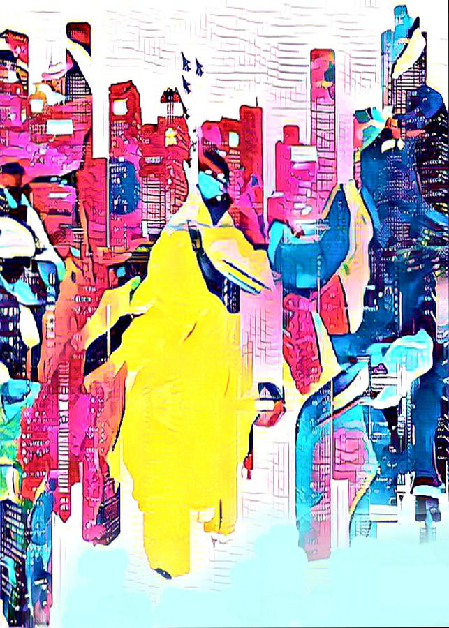 Urban vibes city scene abstract Digital Art by Silver Pixie