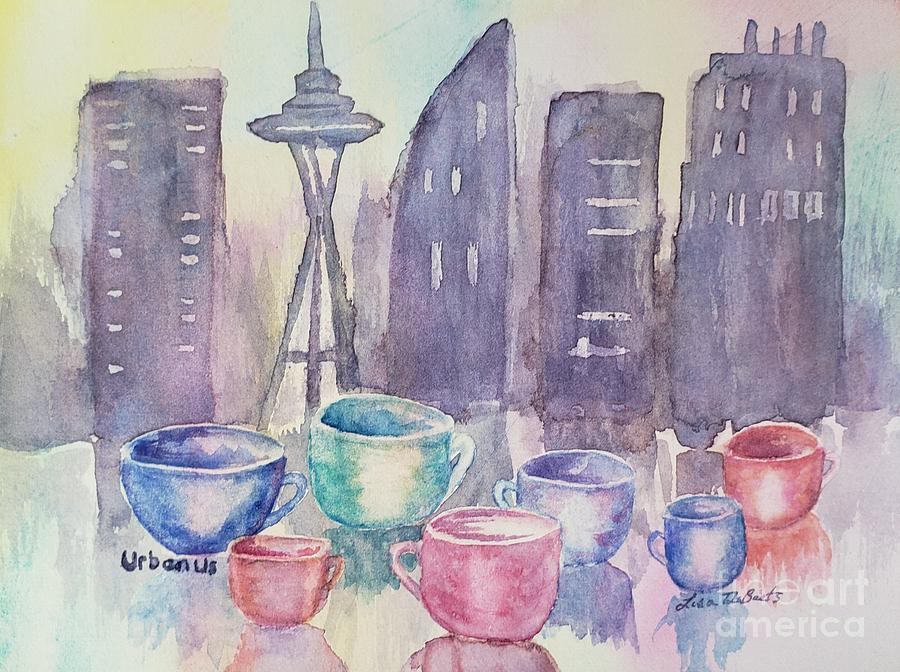 UrbanUs Coffee Painting by Lisa Debaets