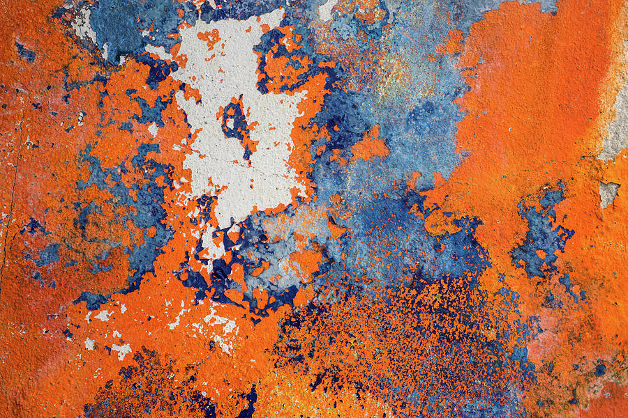 Urbex Abstracts - Perfectly Imperfect Peeling Paint Patterns Painting by Georgia Mizuleva