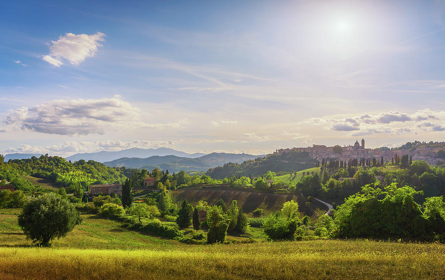 Urbino city skyline. Italy Photograph by Stefano Orazzini