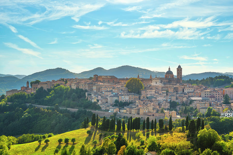 Urbino city skyline. Marche region, Italy. Photograph by Stefano Orazzini