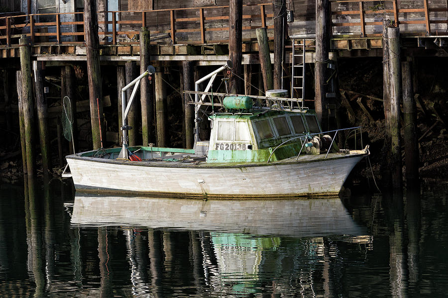 Urchin Boat Moored In Noyo Harbor Photograph