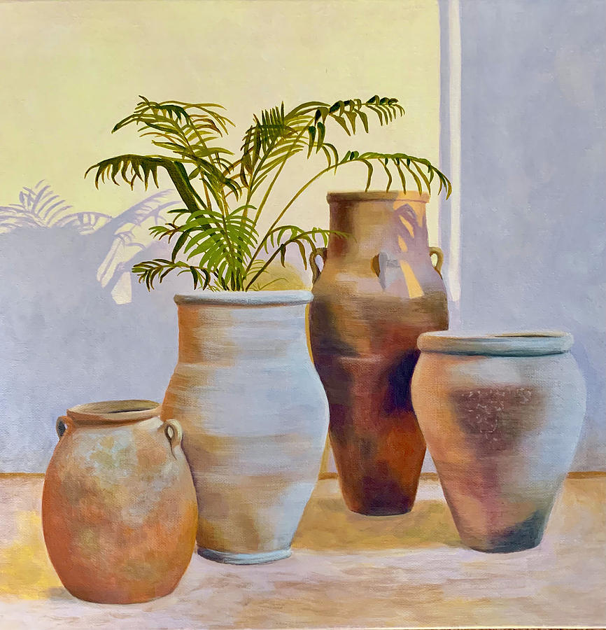 Urns on a Summer Evening Painting by Caroline Swan