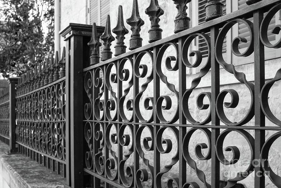 Ursuline Academy steel fence detail Photograph by Jerry Editor - Fine ...