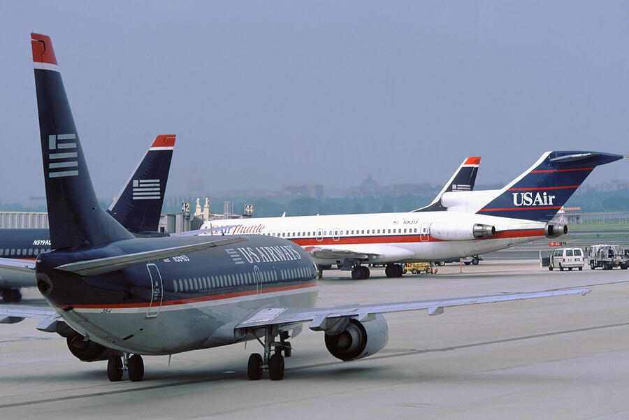 US Airways Boeing 737s at Washington Reagan Airport Photograph by Erik Simonsen