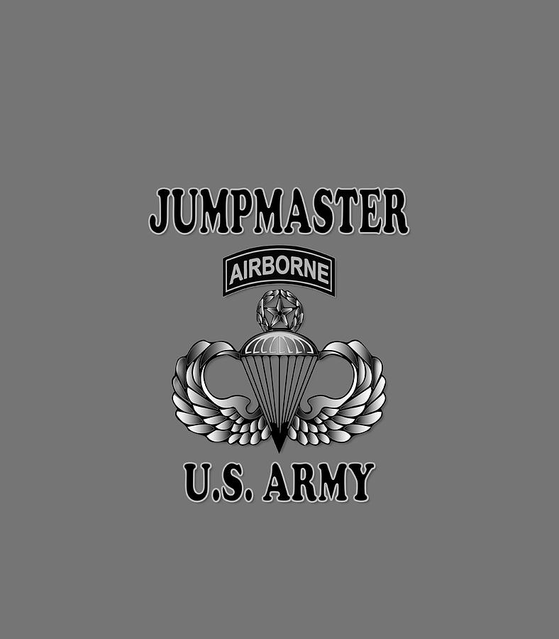 US Army Jumpmaster Master Wings Front Design Digital Art by Remih Aliza ...