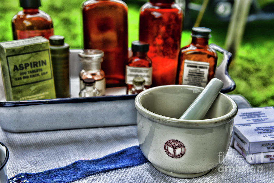 US Army Medical Unit Mortar and Pestle Photograph by Paul Ward