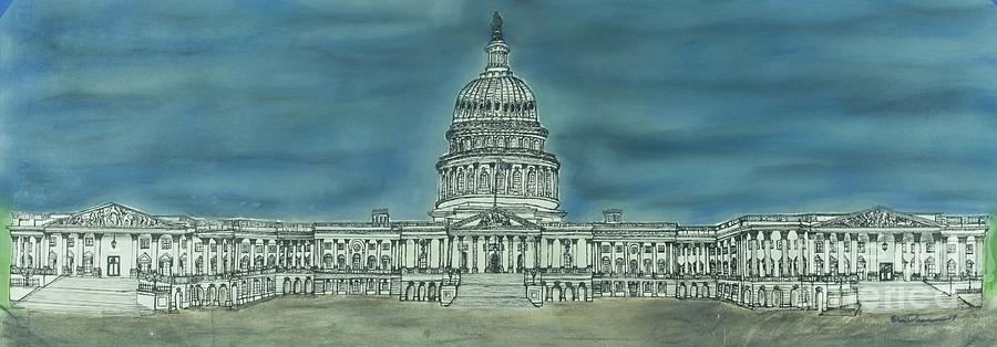 US Capital Drawing by Eric Pearson