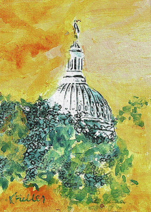 US Capitol Painting by Kay Fuller