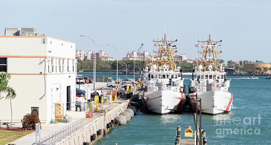 US Coast Guard Base Miami Beach Photograph by David Oppenheimer - Fine ...