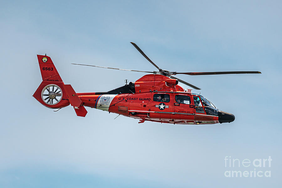 US Coast Guard Helicopter Photograph by Nick Zelinsky Jr
