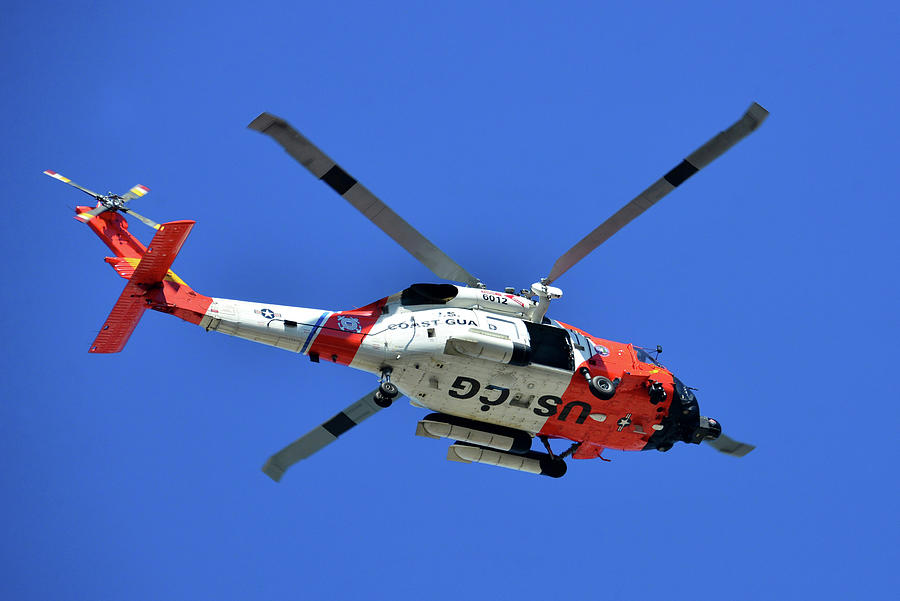 US Coast Guard helo 1 Photograph by David Lee Thompson