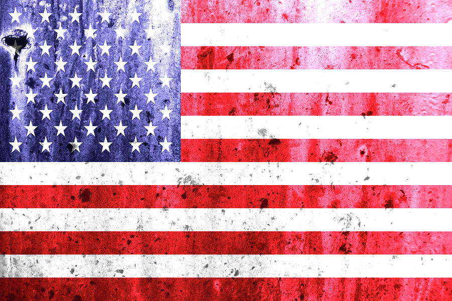 Us Flag In Grunge Photograph