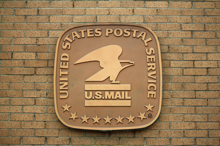 US Mail Bronze Sign Photograph by Cynthia Guinn