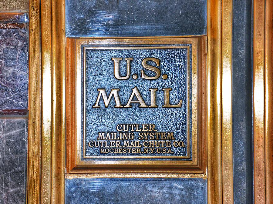 U.S. Mail Chute inside the Empire State Building, New York Photograph by Marianna Mills