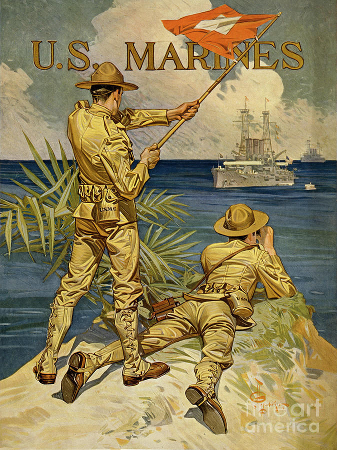 US Marines Poster Photograph by Carlos Diaz