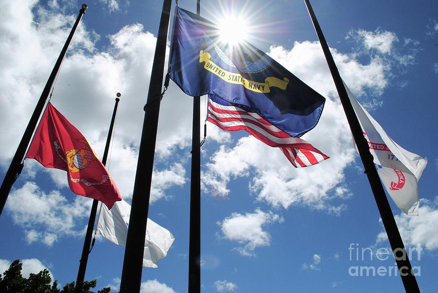 Us Military Flags Photograph