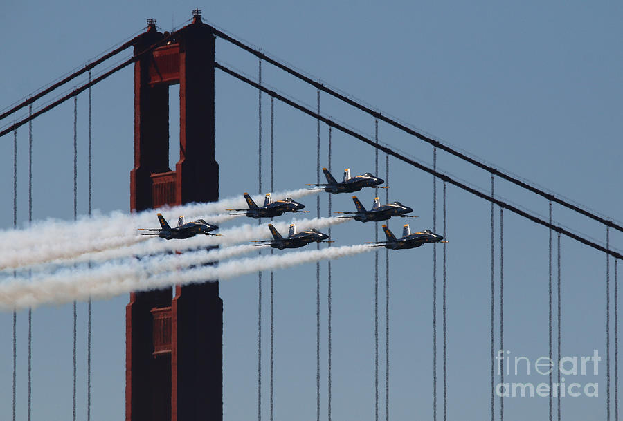 US Navy Blue Angels SF Fleet Week Photograph by Tony Lee