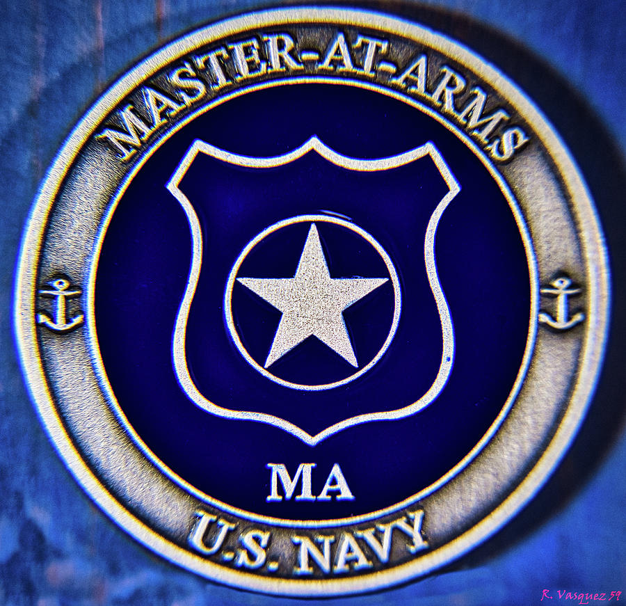 US Navy Master At Arms Challenge Coin Photograph by Rene Vasquez