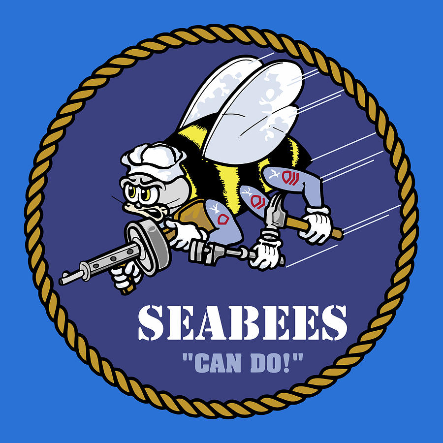 U.S. navy Seabees Insignia Logo Photograph by Keith Webber Jr
