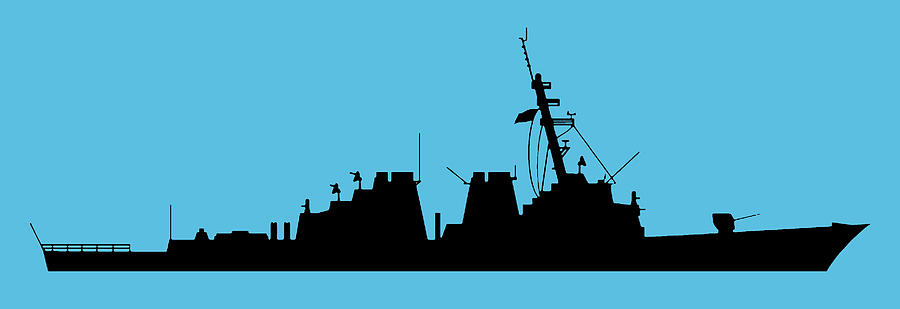 Us Navy Ship Silhouette Tom Hill 