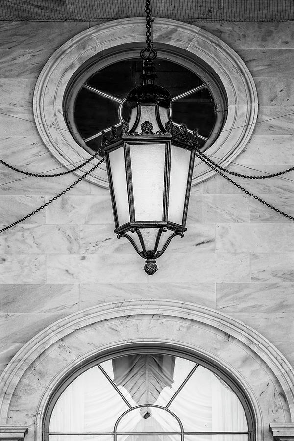 US Senate Light Details  BW Photograph by Susan Candelario