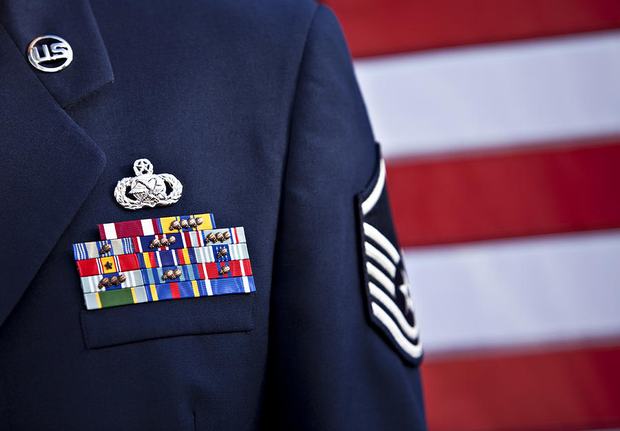 US Serviceman In Formal Dress Photograph by CatLane