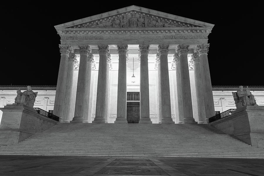 US Supreme Court at night  Photograph by John McGraw