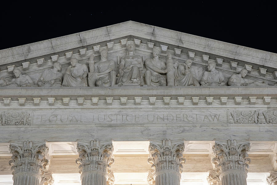 US Supreme Court top of building  Photograph by John McGraw