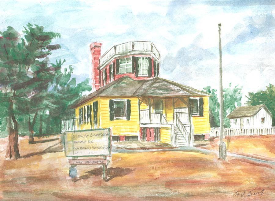 US Weather Station Hatteras N.C. Painting by David Dorrell