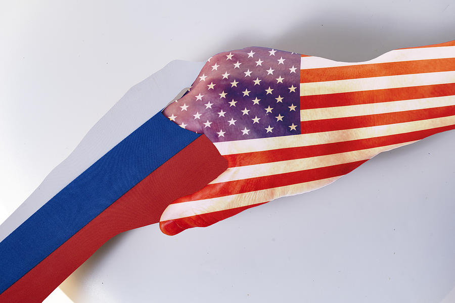 USA and Russia handshake, concept of world peace Photograph by Yaorusheng