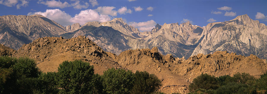 USA, California, Sierra Nevada Mountains, near Lone Pine, mountains with hills and trees Photograph by Timothy Hearsum