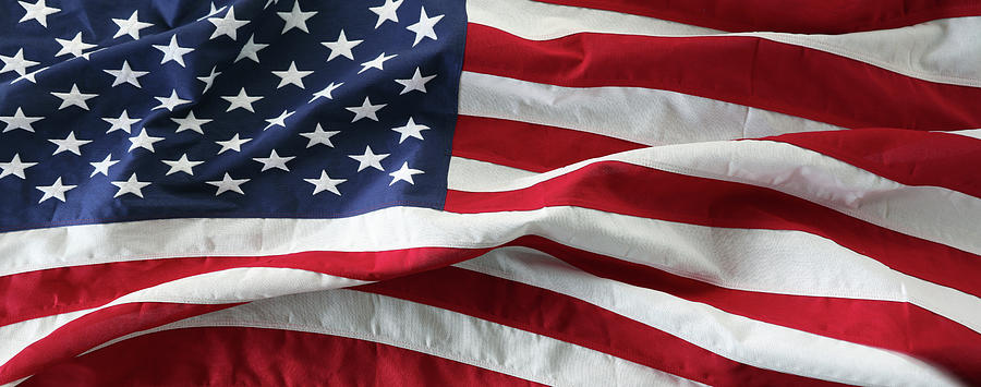 USA flag banner Photograph by Les Cunliffe