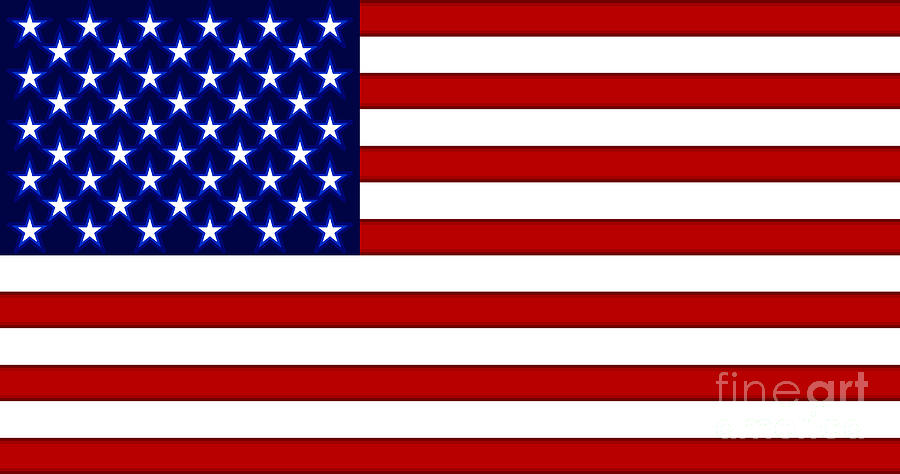 USA Flag Digital Art by Samantha Geernaert