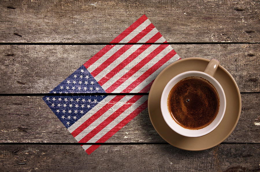 USA flag with coffee Photograph by George Mdivanian - Pixels