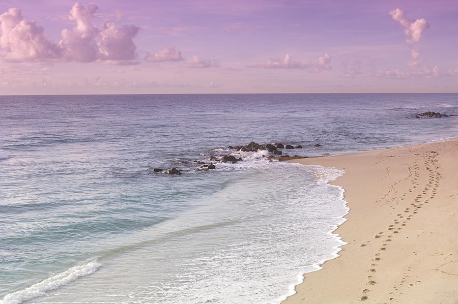 USA, Florida, Palm Beach, sunrise over beach Photograph by John Coletti