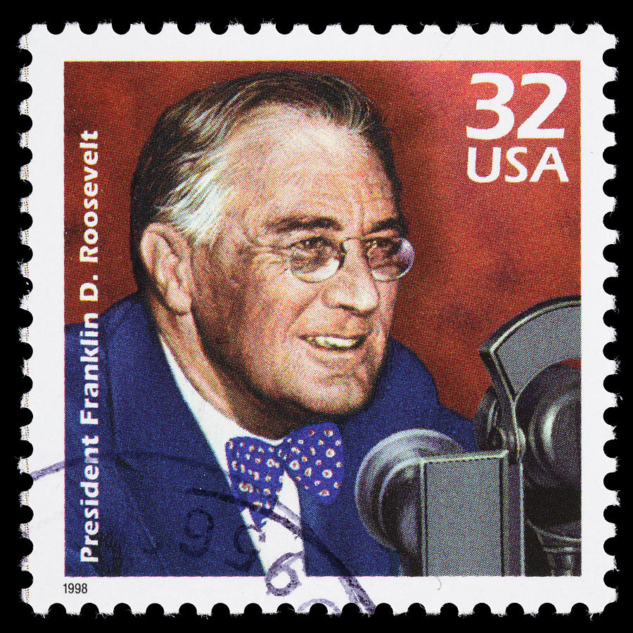 USA Franklin D. Roosevelt (FDR) postage stamp Photograph by PictureLake