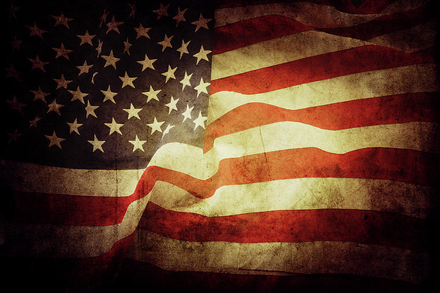 USA Grunge flag Photograph by Les Cunliffe | Fine Art America