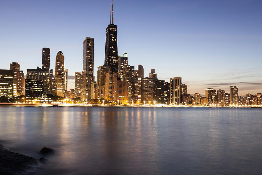 USA, Illinois, Chicago, Gold Coast buildings at dusk Photograph by Henryk Sadura