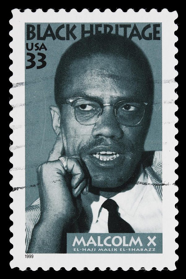 USA Malcolm X postage stamp Photograph by PictureLake