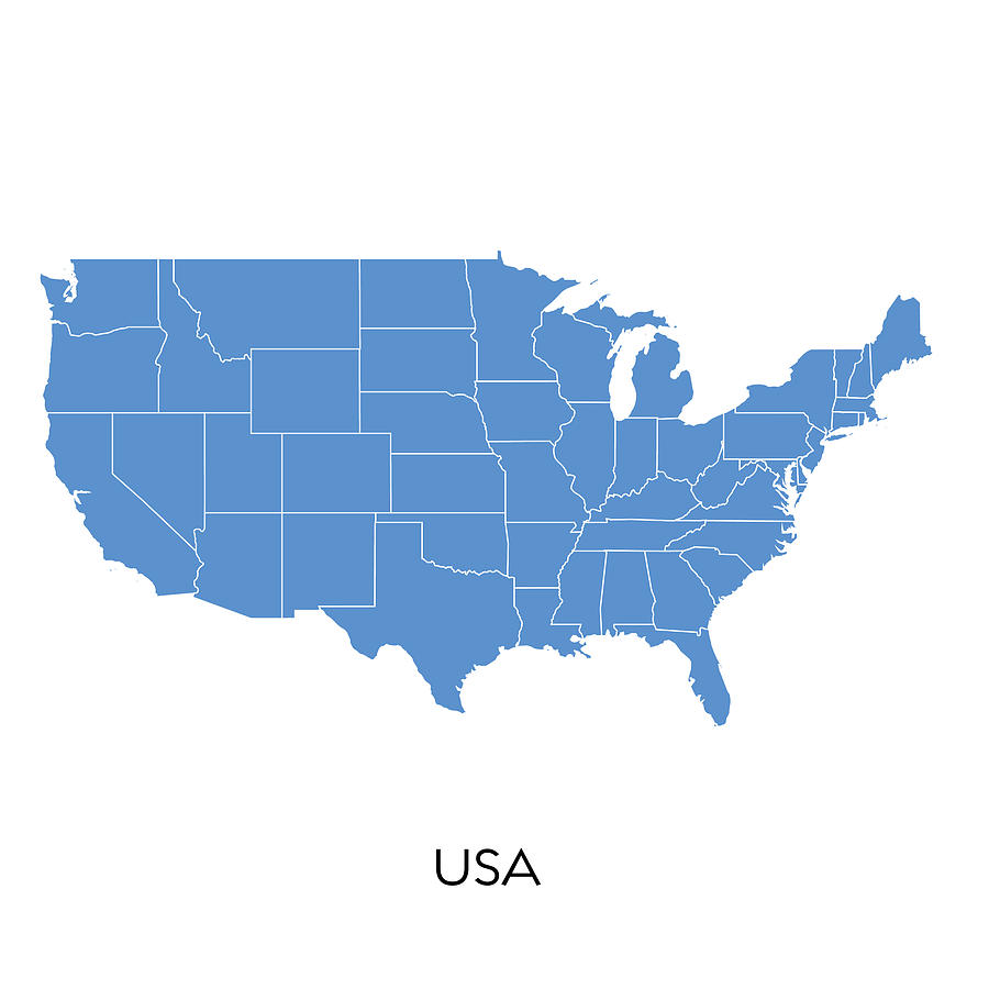 USA map Drawing by Calvindexter