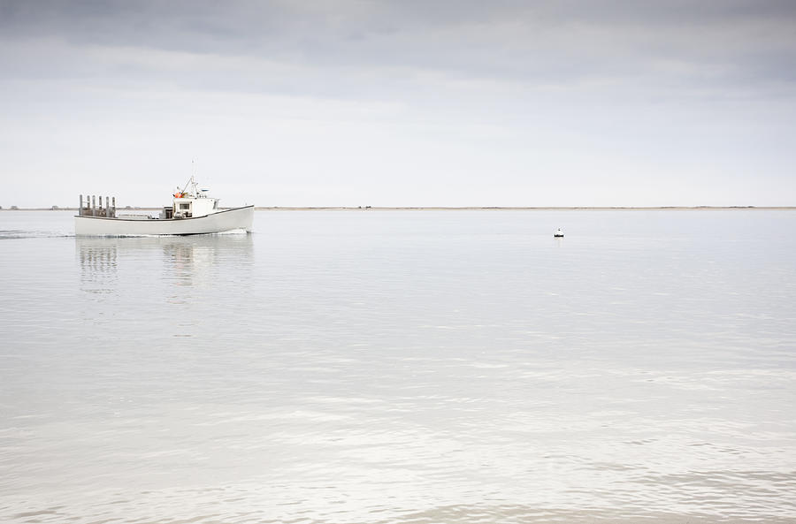 USA, Massachusetts, Chatham, Boat in bay Photograph by Chris Hackett