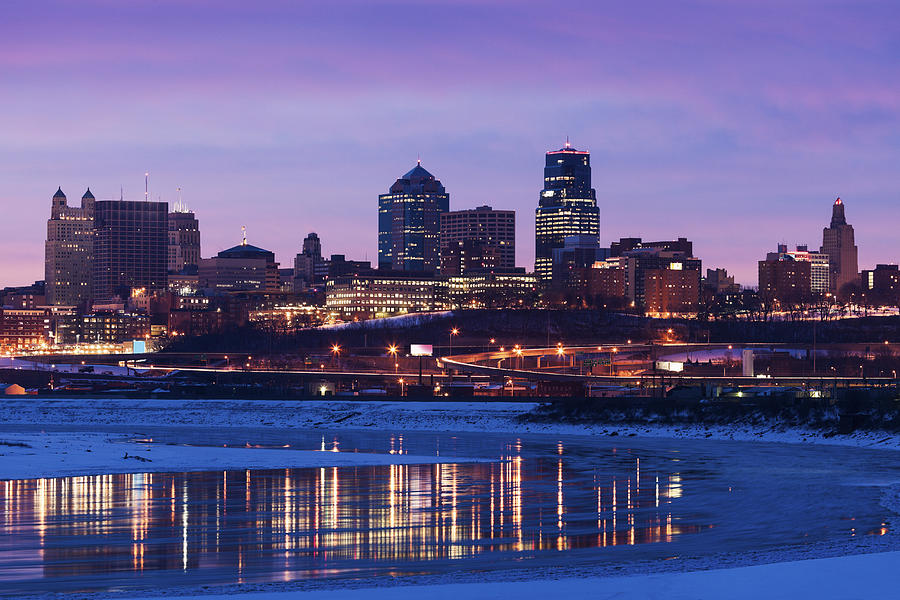 USA, Missouri, Kansas City, Sunrise cityscape Photograph by Henryk Sadura